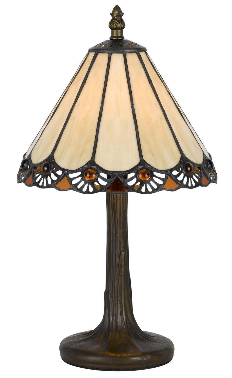 Cal Lighting BO-2382AC One Light Accent Table, Antique brass