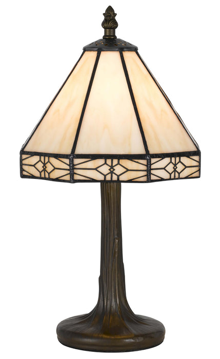 Cal Lighting BO-2385AC One Light Accent Table, Antique brass