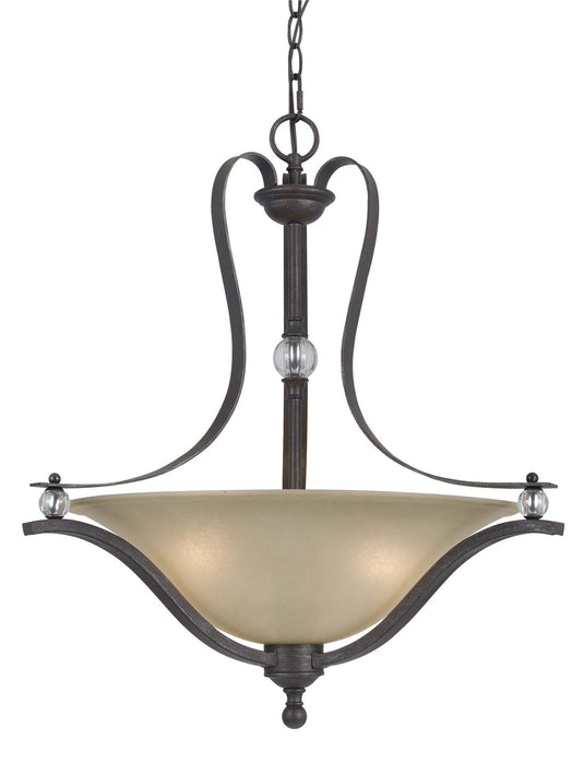 Cal Lighting FX-3530/1P Three Light Pendant, Dark Bronze