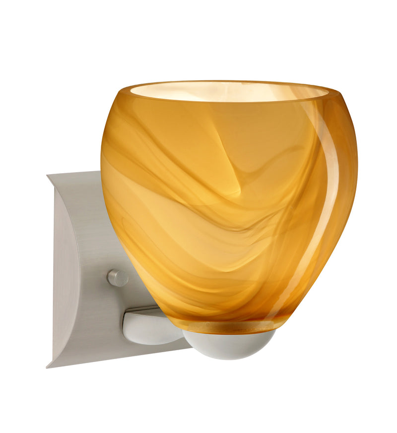 Besa 1WZ-4122HN-LED-SN One Light Wall Sconce, Satin Nickel