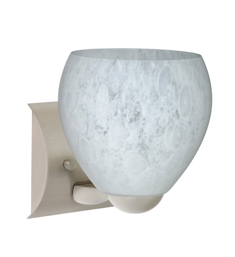Besa 1WZ-412219-LED-SN One Light Wall Sconce, Satin Nickel