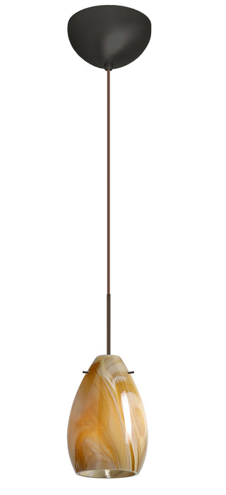 Besa 1XC-1713HN-LED-BR One Light Pendant, Bronze