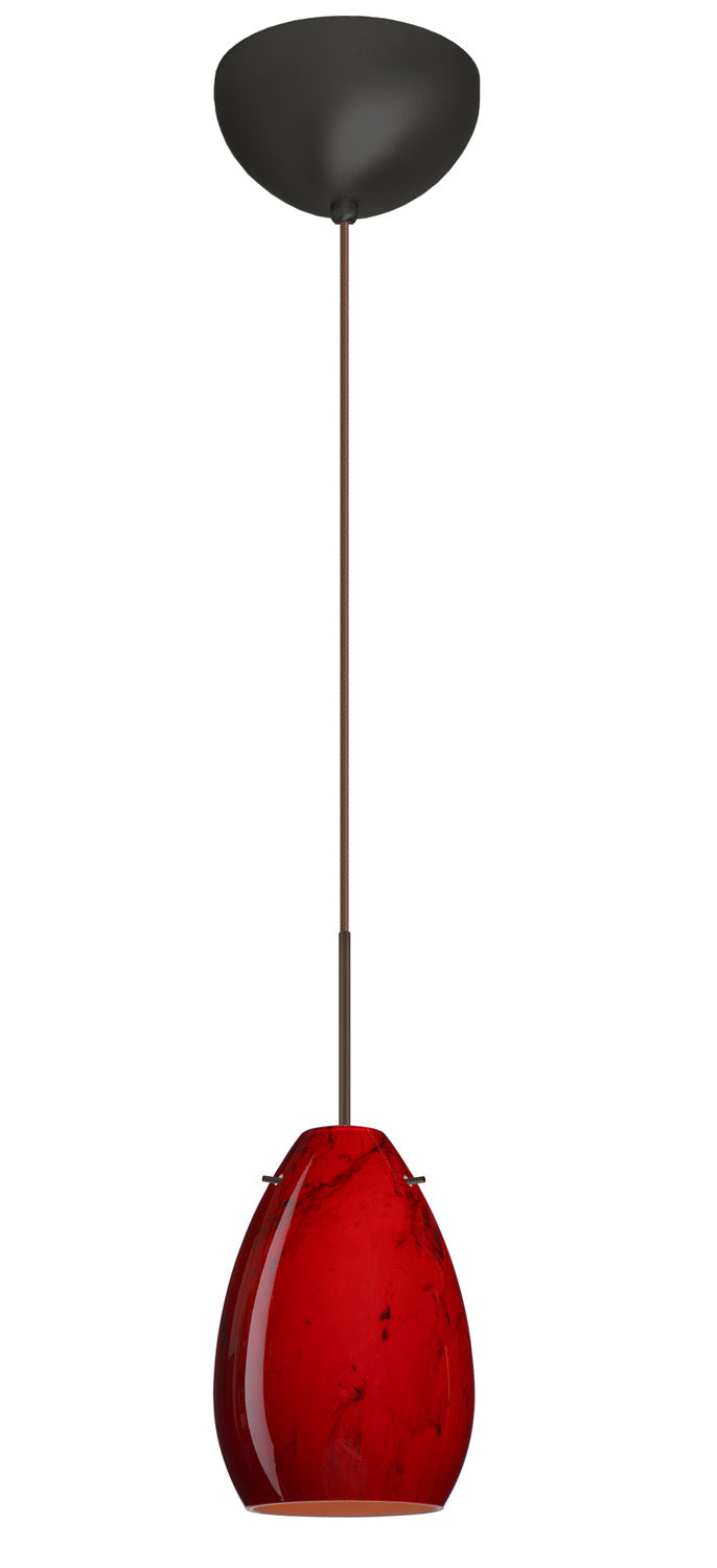 Besa 1XC-1713MA-LED-BR One Light Pendant, Bronze