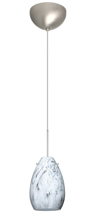 Besa 1XC-1713MG-LED-SN One Light Pendant, Satin Nickel