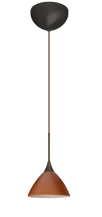 Besa 1XC-1743CH-LED-BR One Light Pendant, Bronze