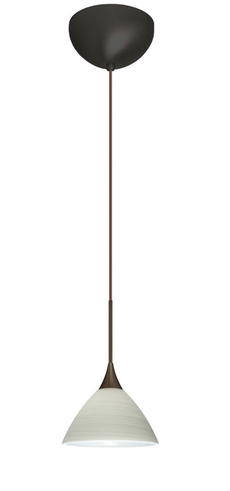 Besa 1XC-1743KR-LED-BR One Light Pendant, Bronze