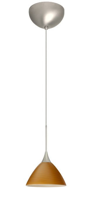 Besa 1XC-1743OK-LED-SN One Light Pendant, Satin Nickel
