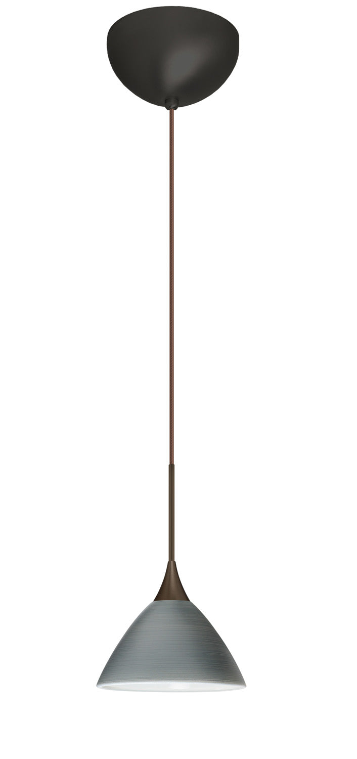 Besa 1XC-1743TN-LED-BR One Light Pendant, Bronze