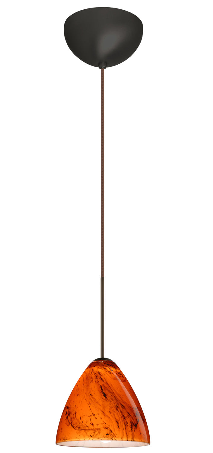 Besa 1XC-1779HB-LED-BR One Light Pendant, Bronze