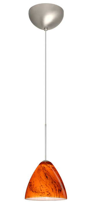 Besa 1XC-1779HB-LED-SN One Light Pendant, Satin Nickel
