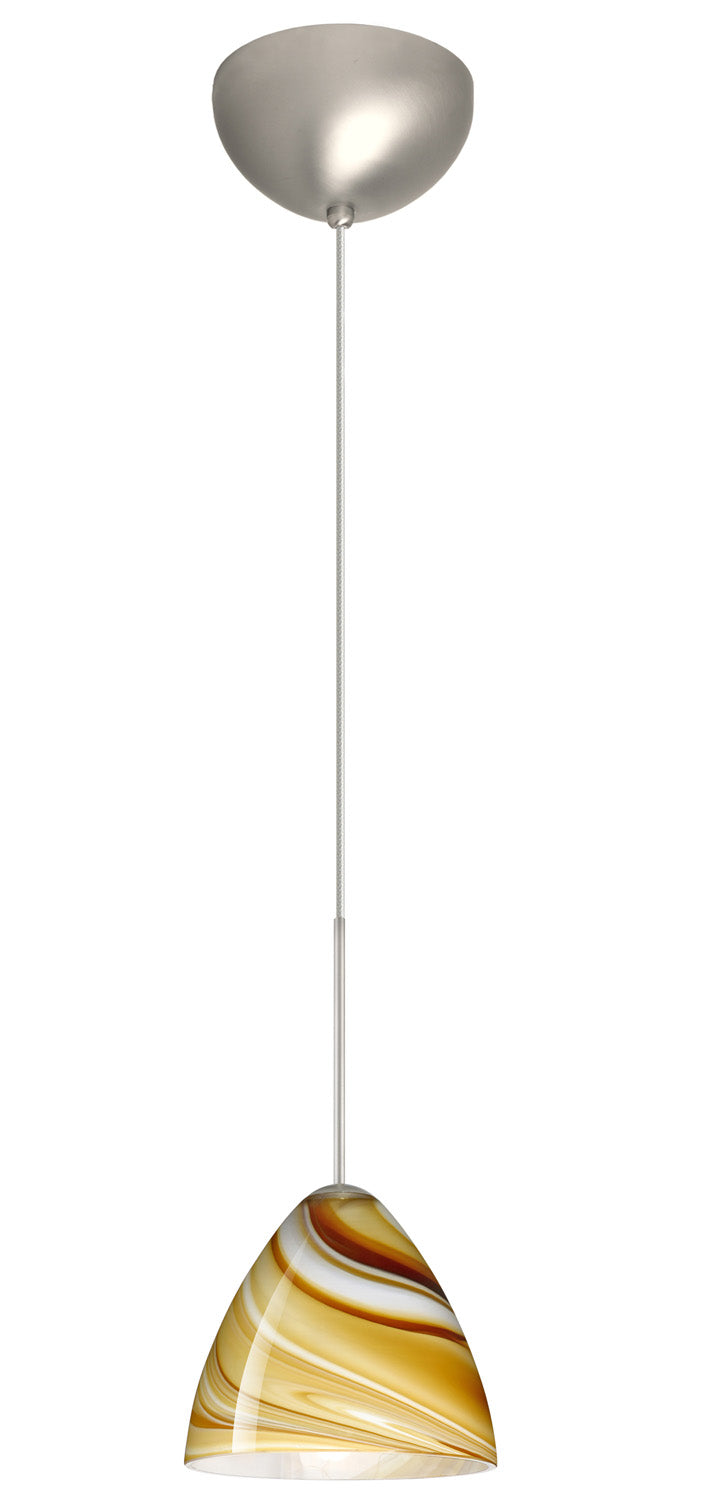 Besa 1XC-1779HN-LED-SN One Light Pendant, Satin Nickel