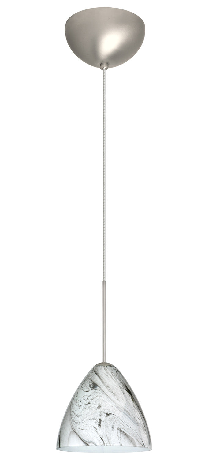 Besa 1XC-1779MG-LED-SN One Light Pendant, Satin Nickel