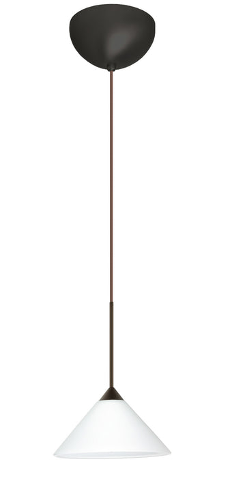 Besa 1XC-117607-LED-BR One Light Pendant, Bronze