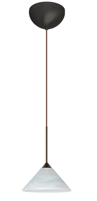 Besa 1XC-117652-LED-BR One Light Pendant, Bronze