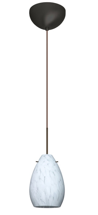 Besa 1XC-171319-LED-BR One Light Pendant, Bronze