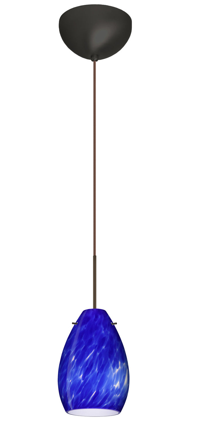 Besa 1XC-171386-LED-BR One Light Pendant, Bronze