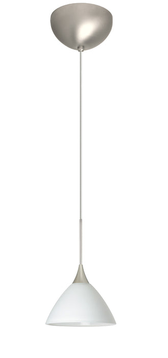 Besa 1XC-174307-LED-SN One Light Pendant, Satin Nickel