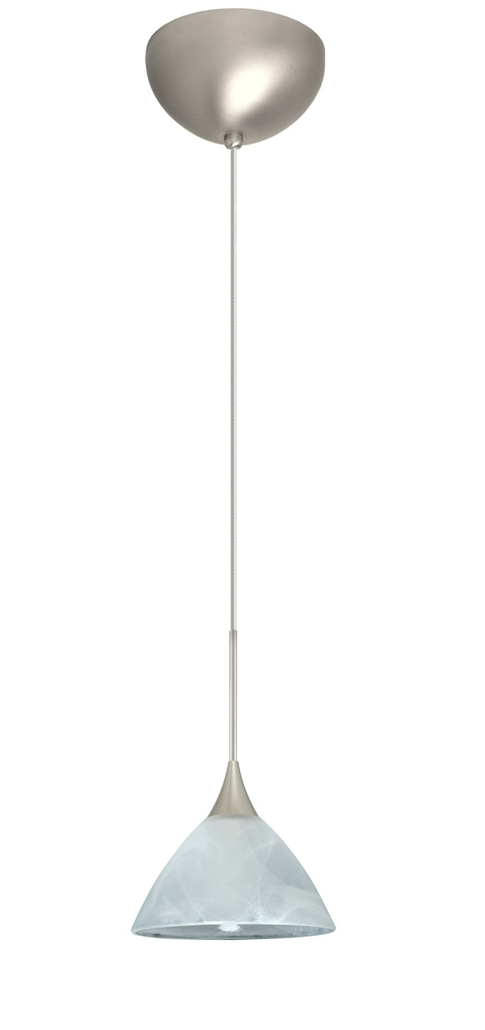 Besa 1XC-174352-LED-SN One Light Pendant, Satin Nickel