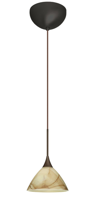 Besa 1XC-174383-LED-BR One Light Pendant, Bronze