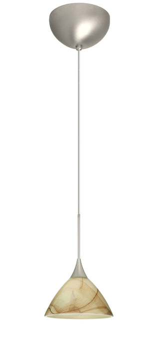 Besa 1XC-174383-LED-SN One Light Pendant, Satin Nickel