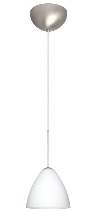 Besa 1XC-177907-LED-SN One Light Pendant, Satin Nickel