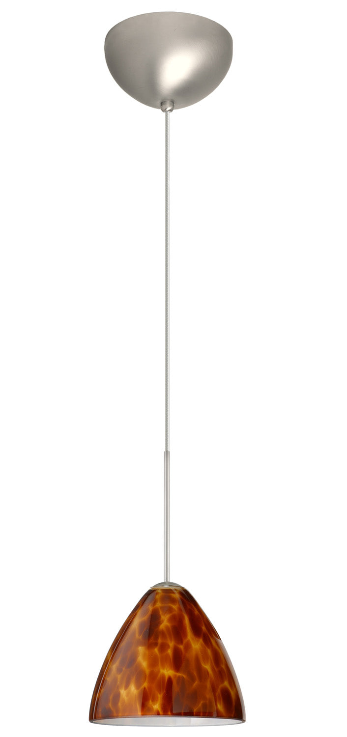 Besa 1XC-177918-LED-SN One Light Pendant, Satin Nickel