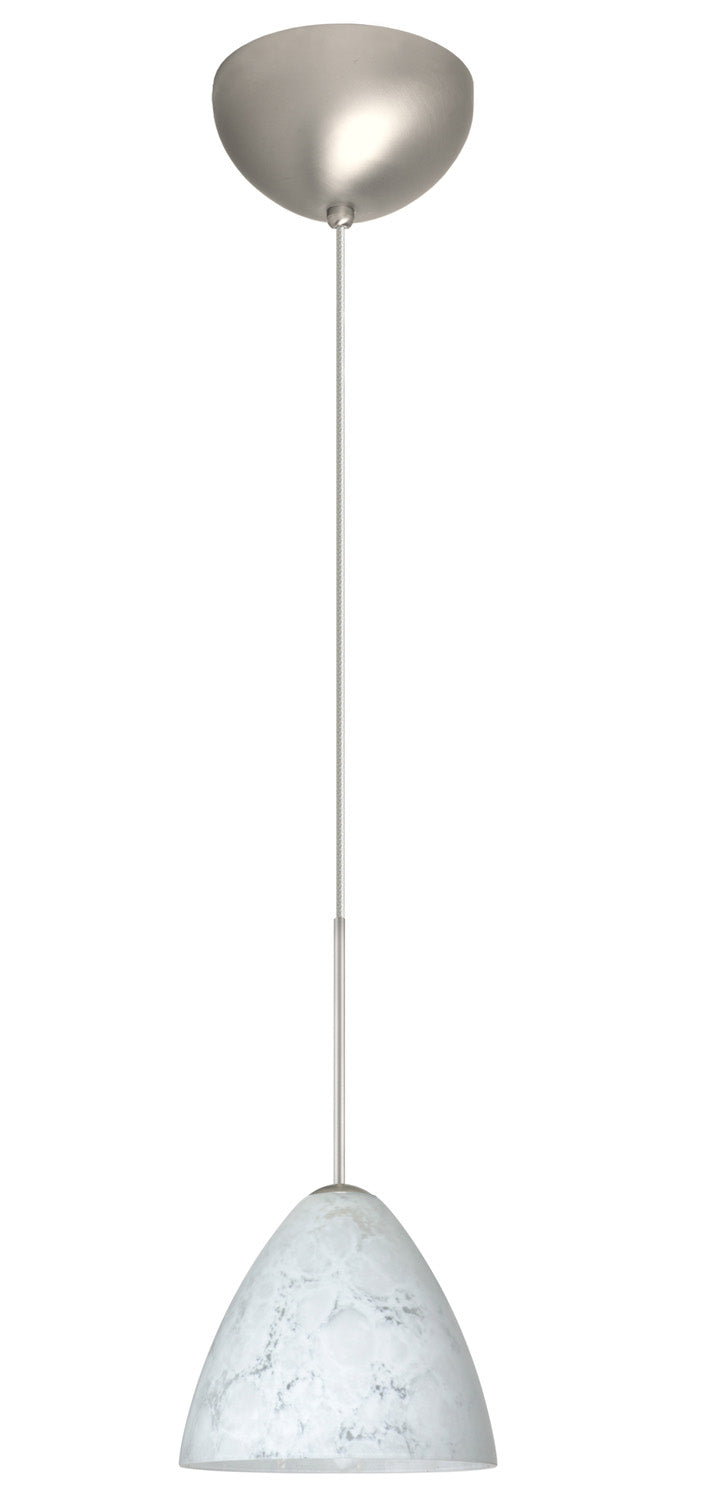 Besa 1XC-177919-LED-SN One Light Pendant, Satin Nickel