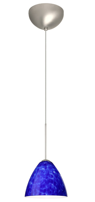 Besa 1XC-177986-LED-SN One Light Pendant, Satin Nickel