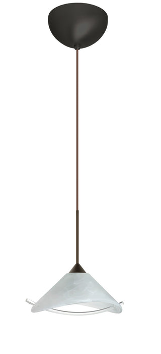 Besa 1XC-181304-LED-BR One Light Pendant, Bronze