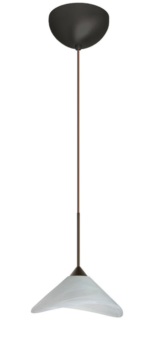 Besa 1XC-191352-LED-BR One Light Pendant, Bronze