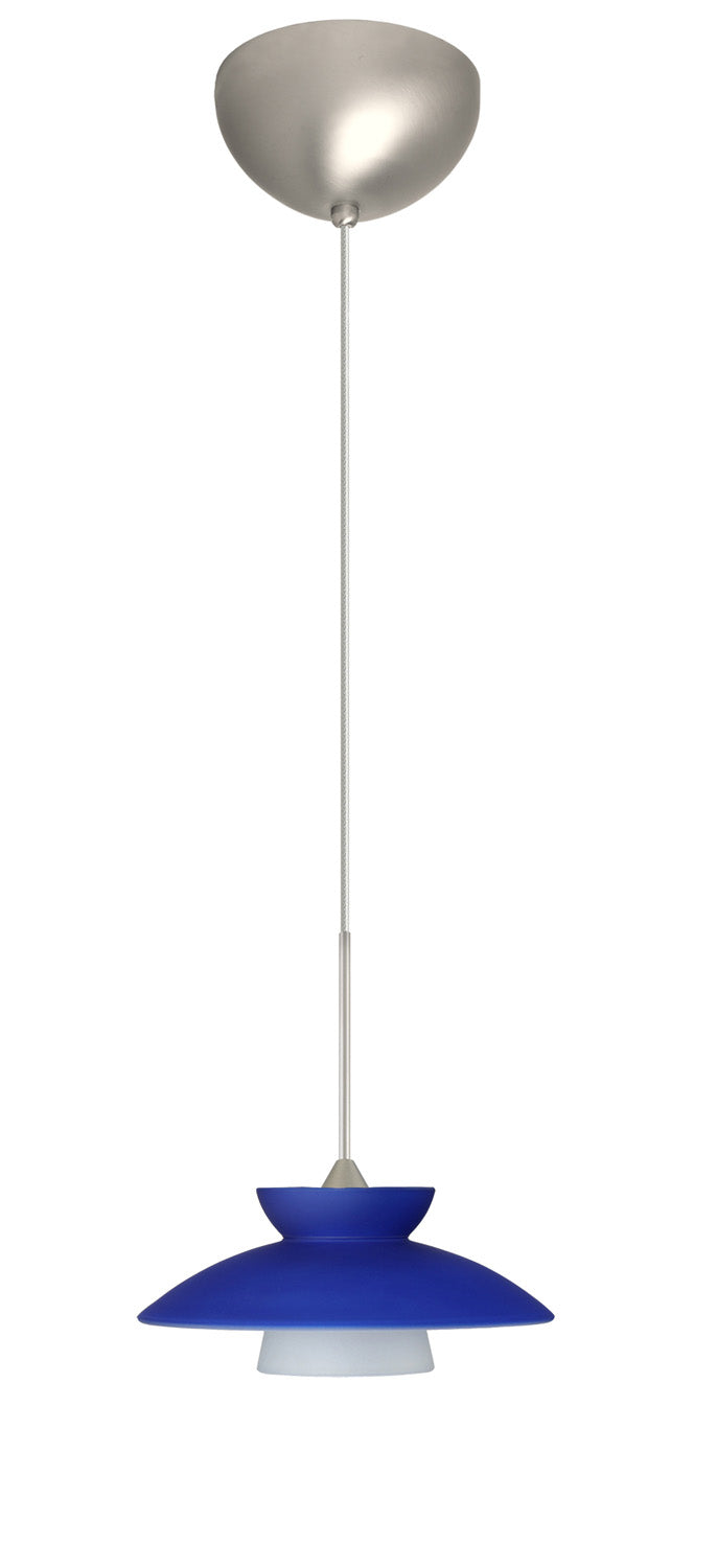 Besa 1XC-271823-LED-SN One Light Pendant, Satin Nickel