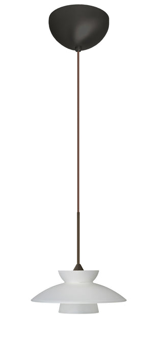 Besa 1XC-271825-LED-BR One Light Pendant, Bronze