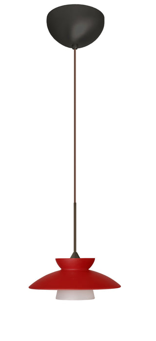 Besa 1XC-271831-LED-BR One Light Pendant, Bronze