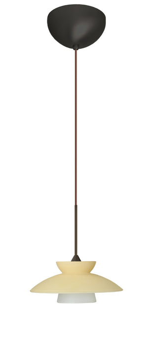 Besa 1XC-271897-LED-BR One Light Pendant, Bronze