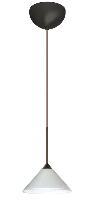 Besa 1XC-282453-LED-BR One Light Pendant, Bronze