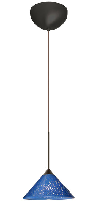 Besa 1XC-282484-LED-BR One Light Pendant, Bronze