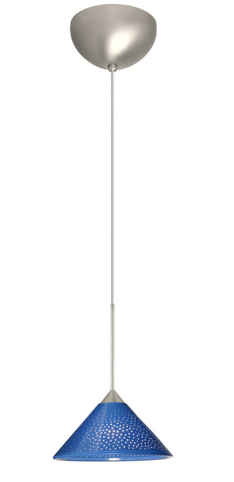 Besa 1XC-282484-LED-SN One Light Pendant, Satin Nickel