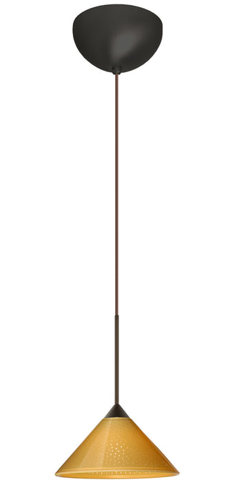 Besa 1XC-282490-LED-BR One Light Pendant, Bronze