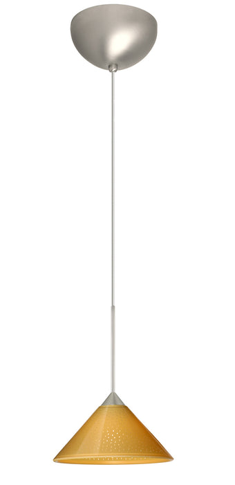 Besa 1XC-282490-LED-SN One Light Pendant, Satin Nickel
