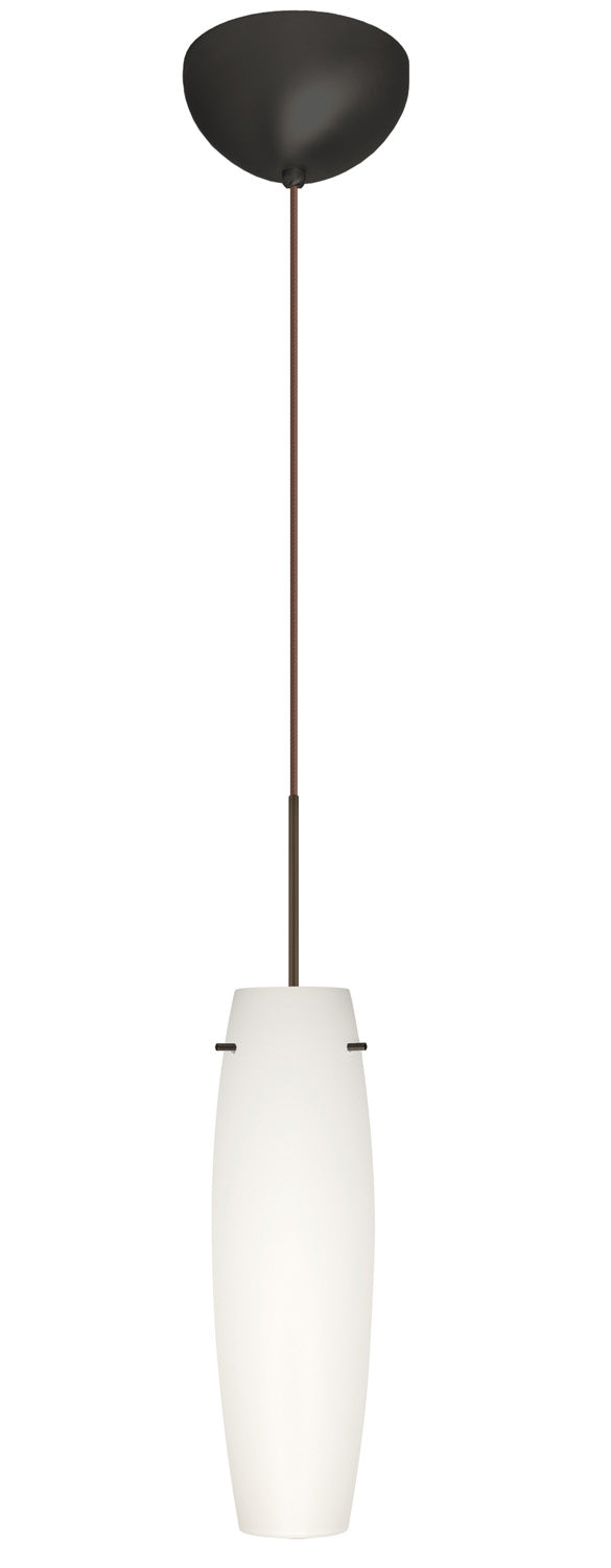 Besa 1XC-412107-LED-BR One Light Pendant, Bronze
