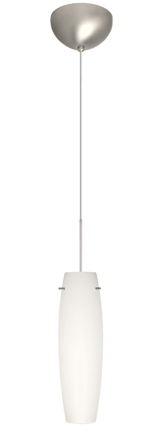 Besa 1XC-412107-SN One Light Pendant, Nickel