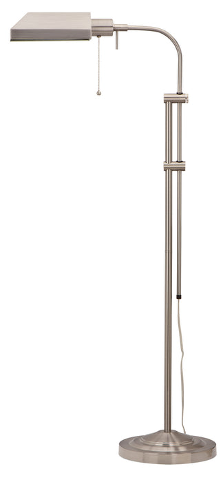 Cal Lighting BO-117FL-BS One Light Floor Lamp, Brushed Steel
