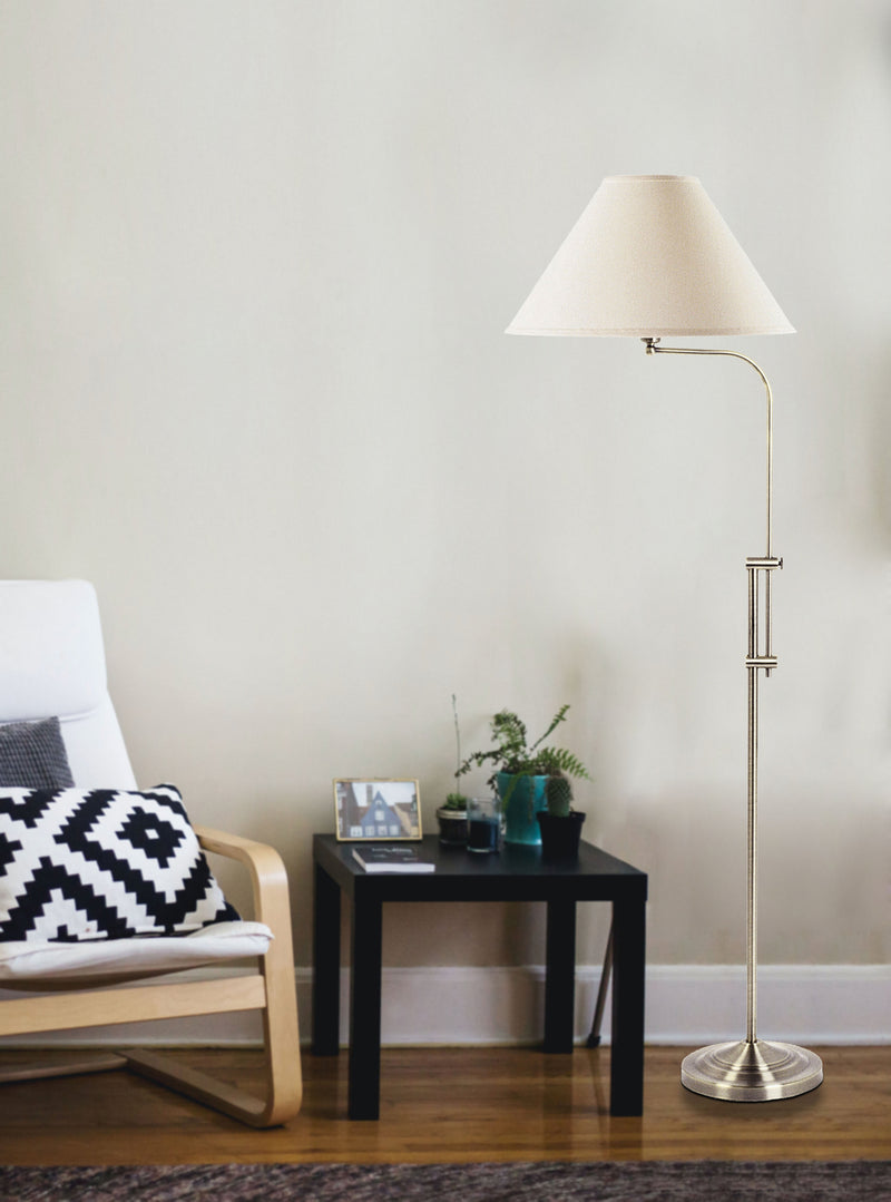 Cal Lighting BO-216-BS One Light Floor Lamp, Brushed Steel