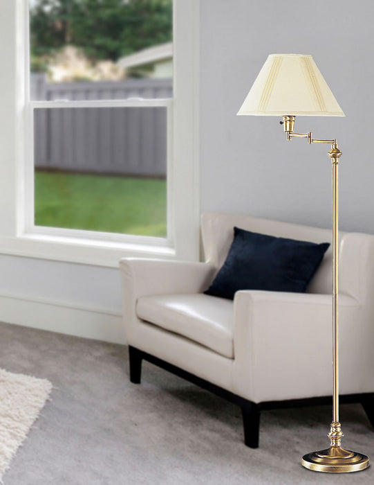 Cal Lighting BO-314-AB One Light Floor Lamp, Antique Brass