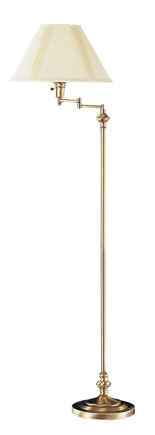 Cal Lighting BO-314-AB One Light Floor Lamp, Antique Brass