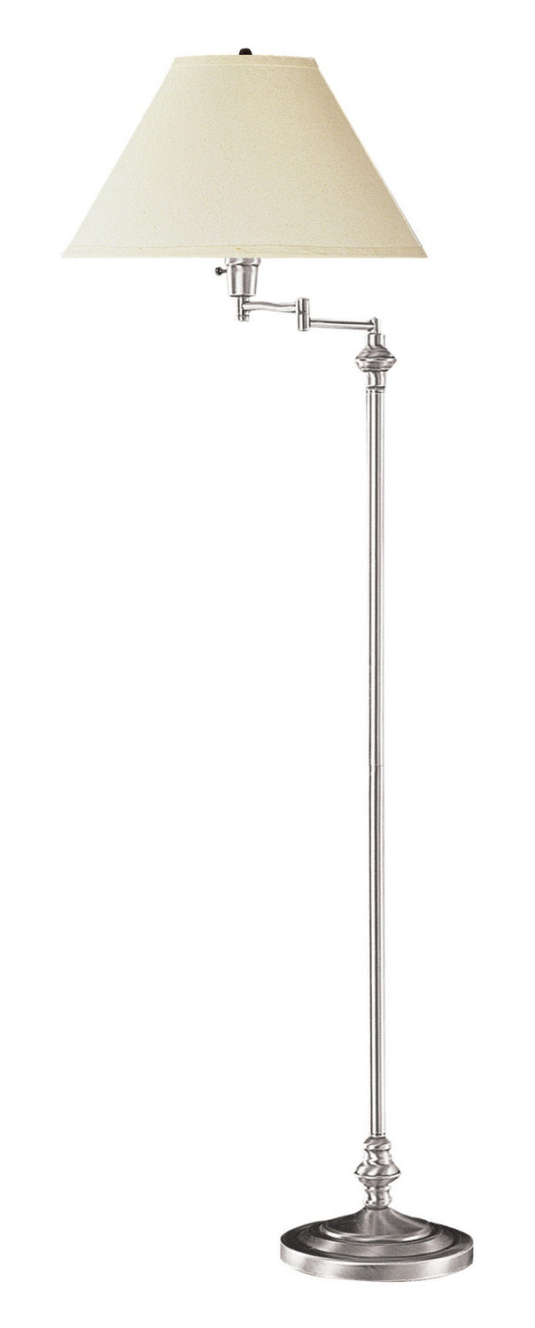 Cal Lighting BO-314-BS One Light Floor Lamp, Brushed Steel