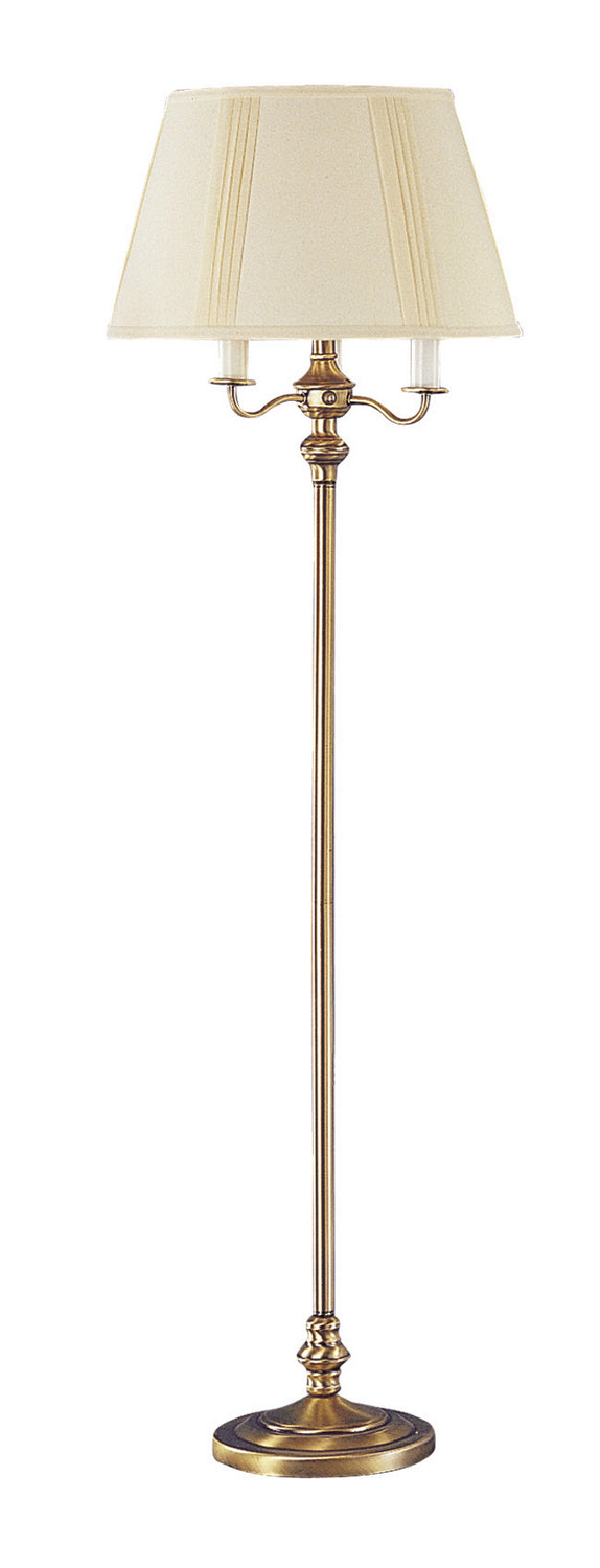 Cal Lighting BO-315-AB Four Light Floor Lamp, Antique Brass