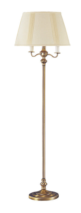 Cal Lighting BO-315-AB Four Light Floor Lamp, Antique Brass