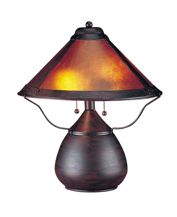 Cal Lighting BO-464 Two Light Table Lamp, Rust