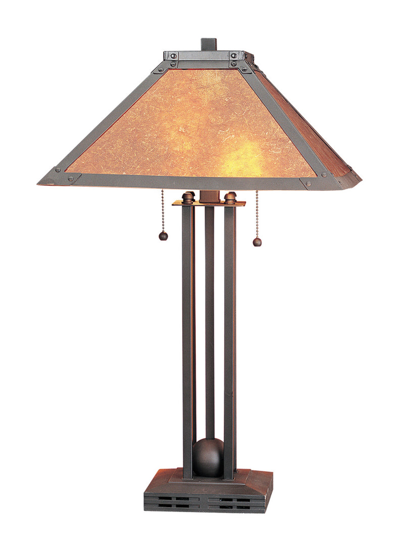 Cal Lighting BO-476 Two Light Table Lamp, Matte black